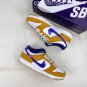 wenty Dunk SB Pro laser orange Lakers color low top board shoes,