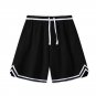 Men's Basketball Running Gym Breathable Sport Shorts Black