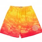 men's basketball shorts fitness workout mesh shorts Yellow