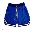 Men's Basketball Shorts Sport Running Casual Drawstring Elasticym Shorts Blue