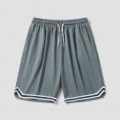 Men's Breathable Running Training Basketball 5 Point Pants Gray Men's Breathable Running Training Basketball 5 Point Pants Gray
