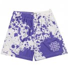 Men's Casual Fitness Exercise Breathable Mesh Shorts Purple