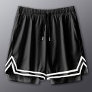 Men's Double Deck Short Basketball Breathable Mesh Shorts Black