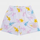 Men's Fitness Basketball Pants Mesh Shorts White