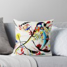 _blue Segment_ _ Wassily Kandinsky Abstract Art Pillow