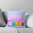 _good Rest Is Just As Important As Hard Work_ Rainbow Tiger Pillow _good Rest Is Just As Important As Hard Work_ Rainbow Tiger Pillow