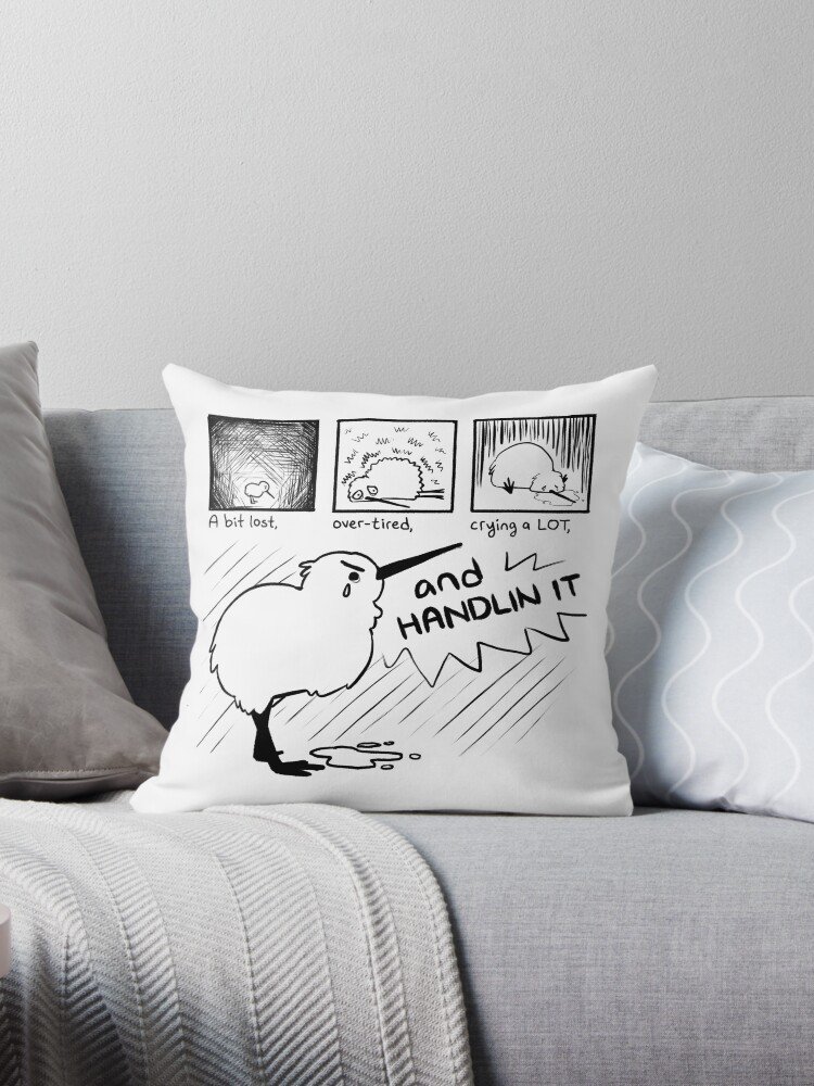 _handlin It_ Kiwi Bird Comic Pillow