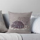 _i Am Grateful To Experience It With You_ Snuggly Raccoons Pillow