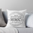 _safety Tested For Mimics_ By The Wizard's Guild Pillow
