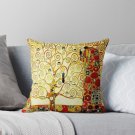 _the Tree Of Life_ By Gustav Klimt _ Art Nouveau Symbolism Pillow