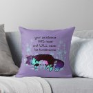 _your Existence_ Neon Sleepy Kitty Pillow