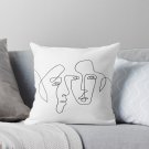 2 Faces - One Line Art Pillow