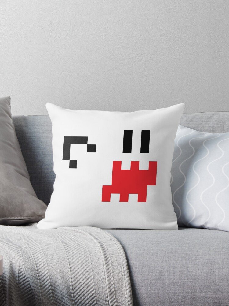 8 Bit Ghost Pillow