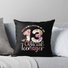 13th Birthday Girls 13 Years Teen Teenager Birthday Gift Pillow