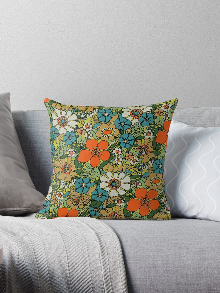 70s Plate Pillow