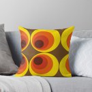 70s, 80s Funky Vintage Circle Pattern Pillow