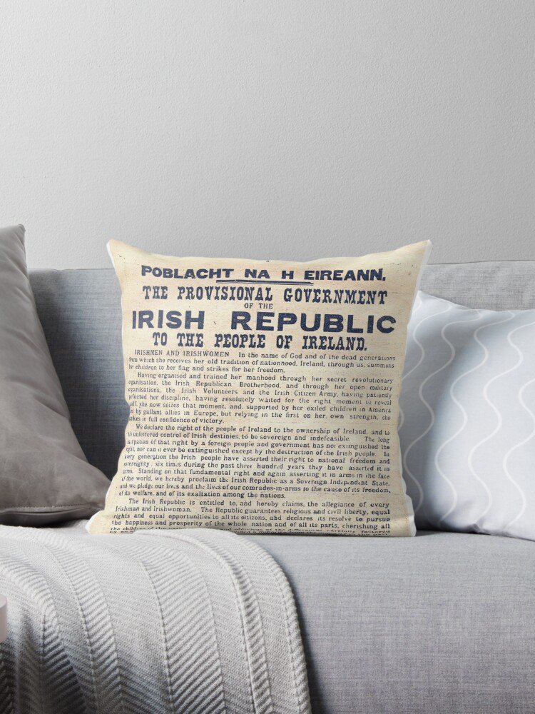 1916 Irish Proclamation Pillow