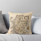 1927 Vintage Scotland Map Design - Unique Gift Idea Pillow