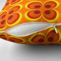 1970s Burnt Orange Retro Design Pillow