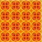1970s Burnt Orange Retro Design Pillow
