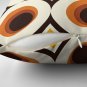 1970s Orange Mid-century Modern Circle 1 Pillow