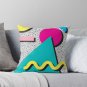 1980s Abstract Pattern Pillowm