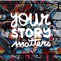 1980s Colorful Hip Hop Grunge Your Story Matters Graffiti Pillow