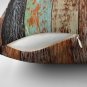 1980s Primitive Western Country Farmhouse Brown Barn Wood Pillow