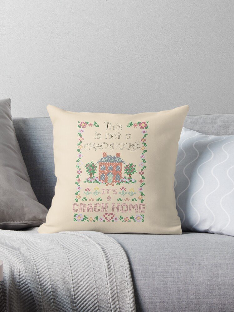 A Crack Home - Cross Stitch Embroidery Pillow