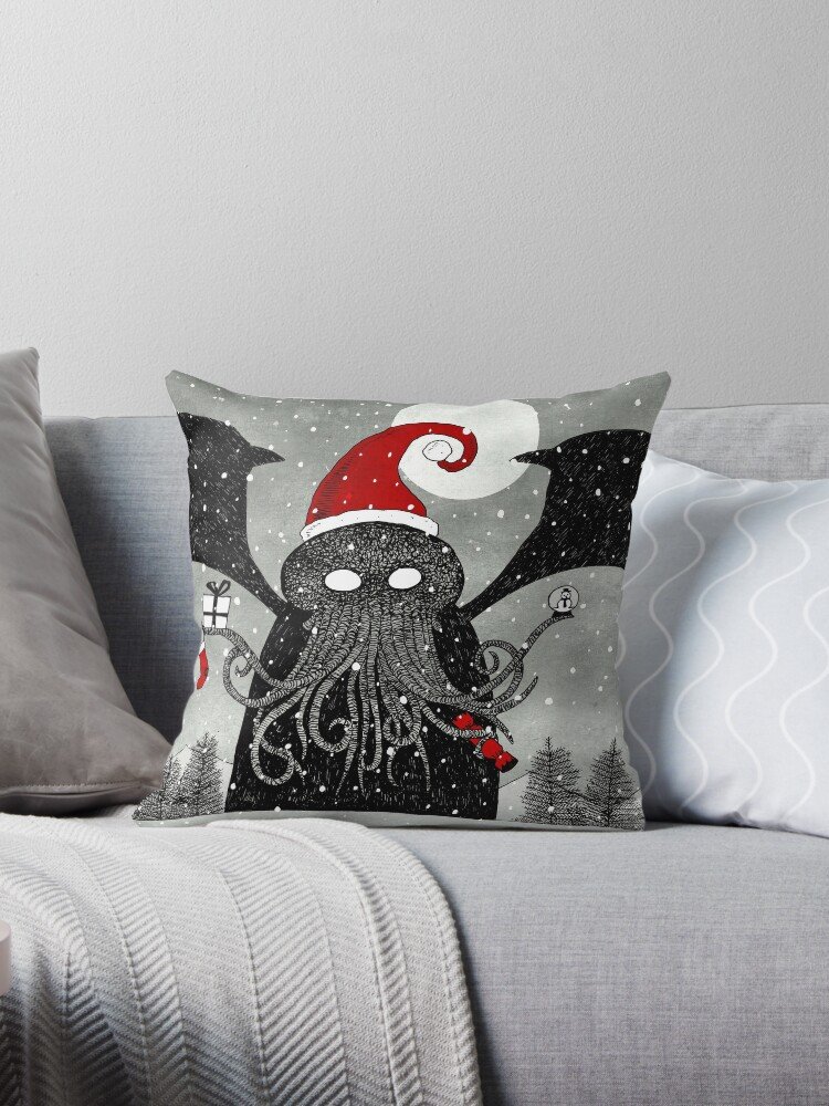 A Cthulhu Christmas Pillow