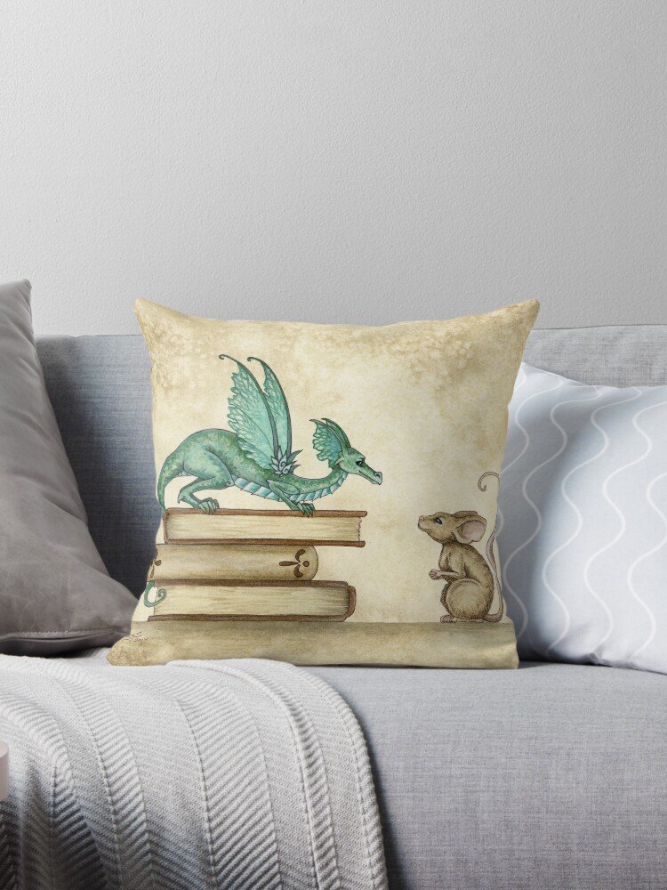 A Curious Encounter Pillow