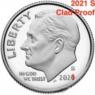 Gem New From Set Gradable Early Issue 2021 S Mint Clad Proof Dime Roosevelt 10�� 1 US Coin