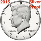 90% Silver Proof Kenedy 50 Cent From US Mint Set 2015 S Kennedy Half Dollar 1 US Coin