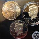 S Clad Proof 2015 S Kennedy Half Dollar 90% Silver D Biz 3 US Coins Set Uncirculated