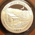 1 US Coin Smokey Mtn 2014 S Clad Proof Great Smoky Mountains National PARK QUARTER