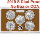2019 S Proof US Mint Set ATB Clad Quarters NO Box or Frank Church COA Lowell 5 US Coins