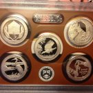2015 S US Mint Proof Set 5 US Coins Clad Quarter Box COA ATB Homestead to Saratoga