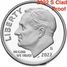 New From Set Gradable Early Issue 2022 S Mint Clad Proof Dime Roosevelt 10�� Gem 1 US Coin