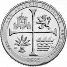 99% SILVER Proof Quarter 2019 S San Antonio Missions National Historical Park TX 1 US Coin