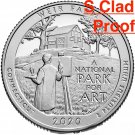 National Park for Art CLAD PROOF 25 2020 S Weir Farm National Historic Site CN A 1 US Coin