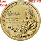2022 PD Low Native American Ely S Parker TONAWANDA SENECA Sacagawea Dollars 2 US Coins