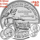2021 PDSS Washington Crosses Delaware Quarter PD Biz Clad .999 Silver Proof 4 US Coins