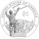 1 US Coin Set 2015 Mohawk High Iron Workers Indian Dollar PD SACAGAWEA NATIVE AMERICAN