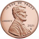 1 US Coin 2021 S Lincoln Shield Cent Proof 1�� New Penny via US Mint Set Early Strike 2020