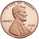S Lincoln Shield Cent Proof 1�� 2022 New Penny frm US Mint Proof Set Early Strike 1 US Coin