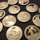 New 1 1 Troy Ounce Quarter Rounds Proof Lot 2014 2015 2016 2017 2020 ATB 6 US Coins