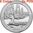 2x 2018 PDS Cumberland Island National Park Quarters GA Mint ATB 6 US Coins
