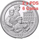 2x 2017 PDS Ellis Island NJ NY National Park Quarter Mint ATB 6 US Coins