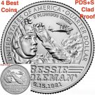 4 US Coins 2021 PDSS Tuskegee Airmen Alabama WWII P51 ATB Quarters AL Clad Proof