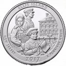 3 US Coins 2017 Ellis Island New Jersey Liberty Park Quarter US Mint PDS ATB